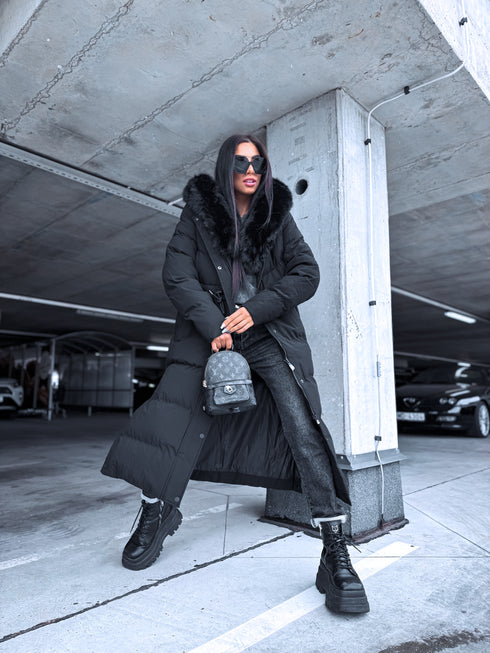 Long jacket "WINTER WEAR FC83" - BLACK
